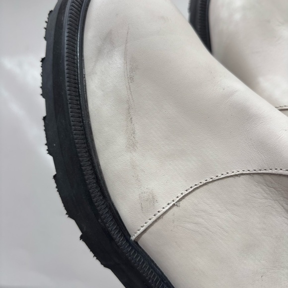 LITA BY CIARA Thrive Tall Chelsea Boot PLATFORM LEATHER OFF WHITE Sz 36/US6 - Picture 9 of 10